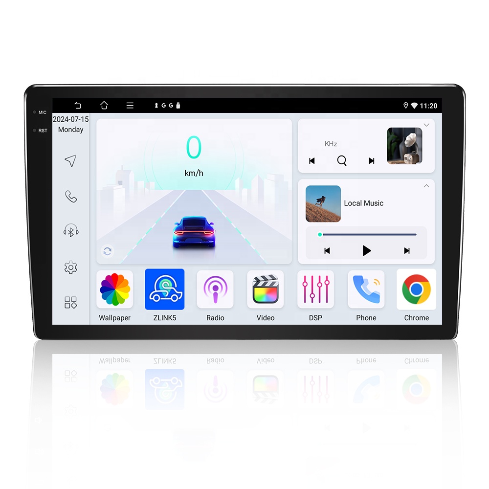 Car Multimedia Player Carplay Android Auto - نظام ستيريو عالمي للسيارة بشاشة QLED