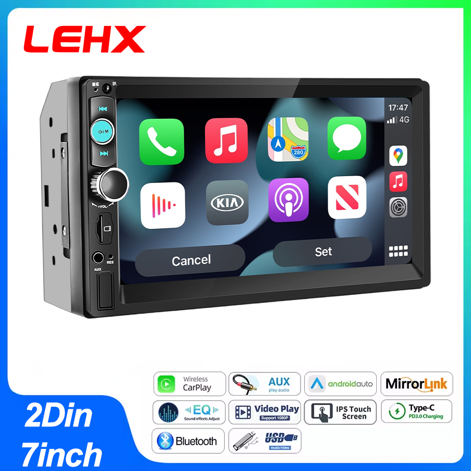 Car Dvd Player Bluetooth Steering Wheel - راديو سيارة LEHX 7 بوصة 2Din