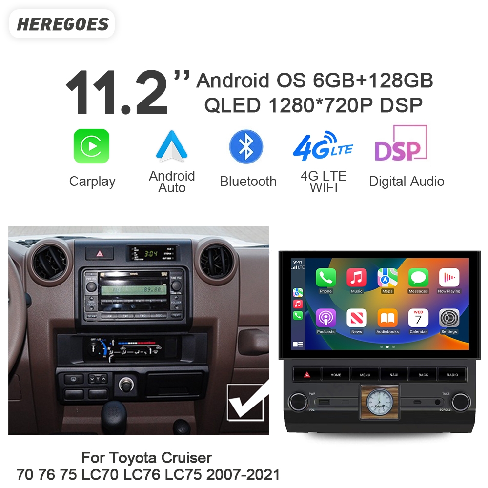 Car Dvd Player Bluetooth Steering Wheel - 720P Auto أندرويد 13 8G +