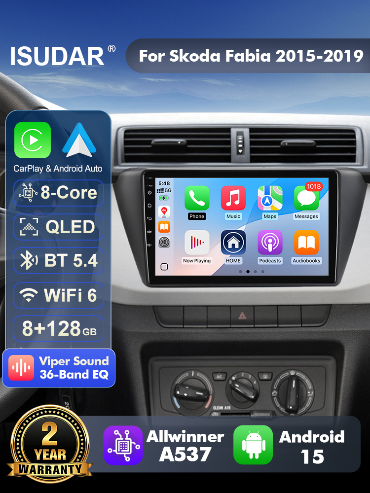 Android Head Unit 6Gb 128Gb - راديو ISUDAR T57 بنظام أندرويد 15
