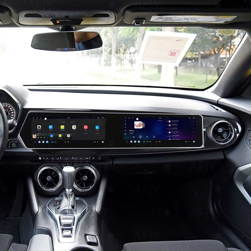 Android Auto Head Unit 12.3 Inch - وحدة ملاحة GPS للسيارة بشاشة مزدوجة