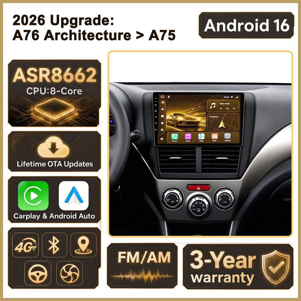 Car Radio Gps Navigation 10 Inch - نظام أندرويد 16 بمعالج Cortex-A76 ثماني