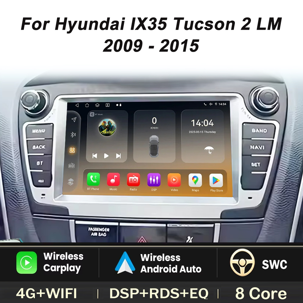 Car Dvd Player Bluetooth Steering Wheel - راديو سيارة أندرويد لهيونداي IX35 توسان