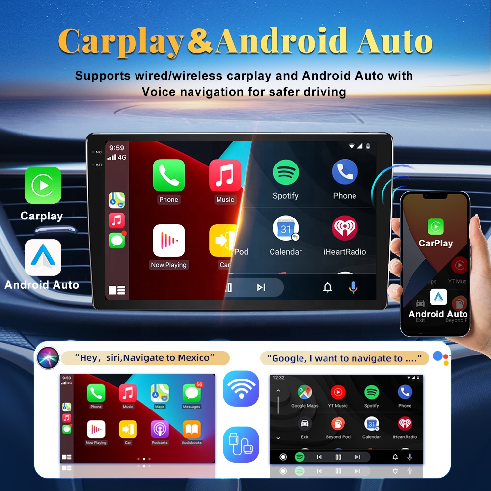 نظام ستيريو عالمي للسيارة بشاش - مراجعة Car Multimedia Player Carplay Android Auto وسعره