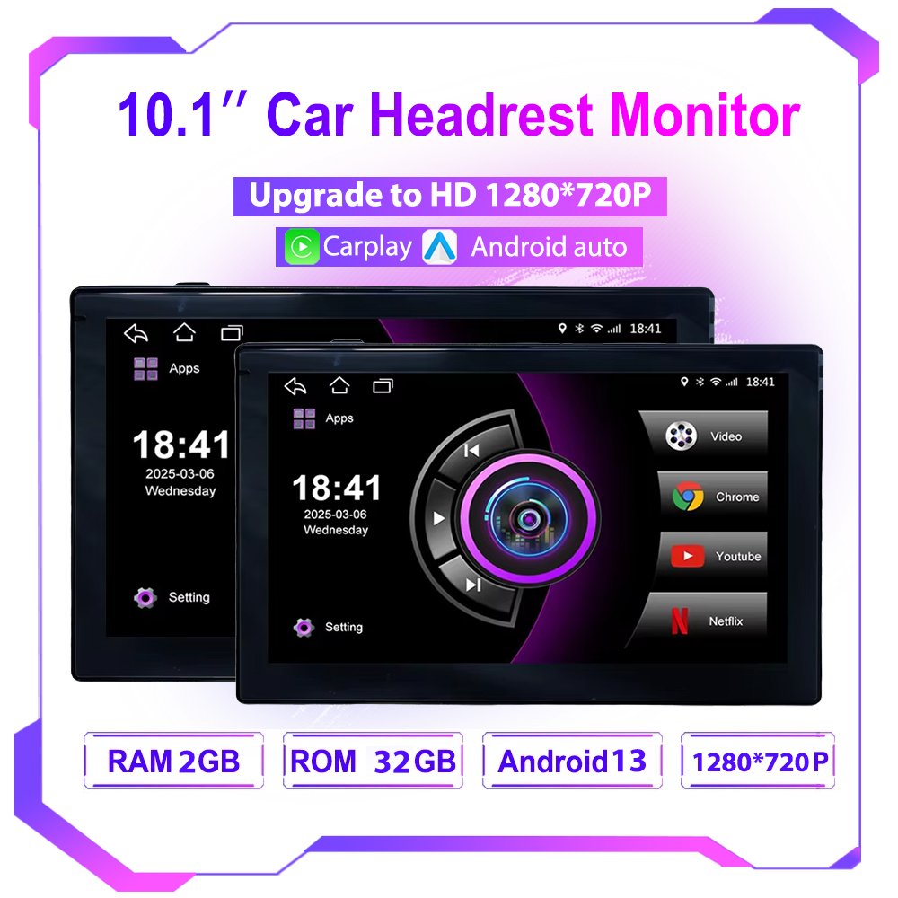 شاشة سيارة بحجم 10.1 بوصة لمسن - مراجعة Car Multimedia Player Carplay Android Auto وسعره