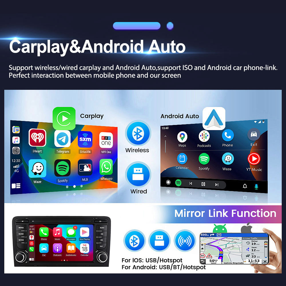 راديو سيارة 7 بوصة لأودي A3 8P - مراجعة Android Head Unit 6Gb 128Gb وسعره