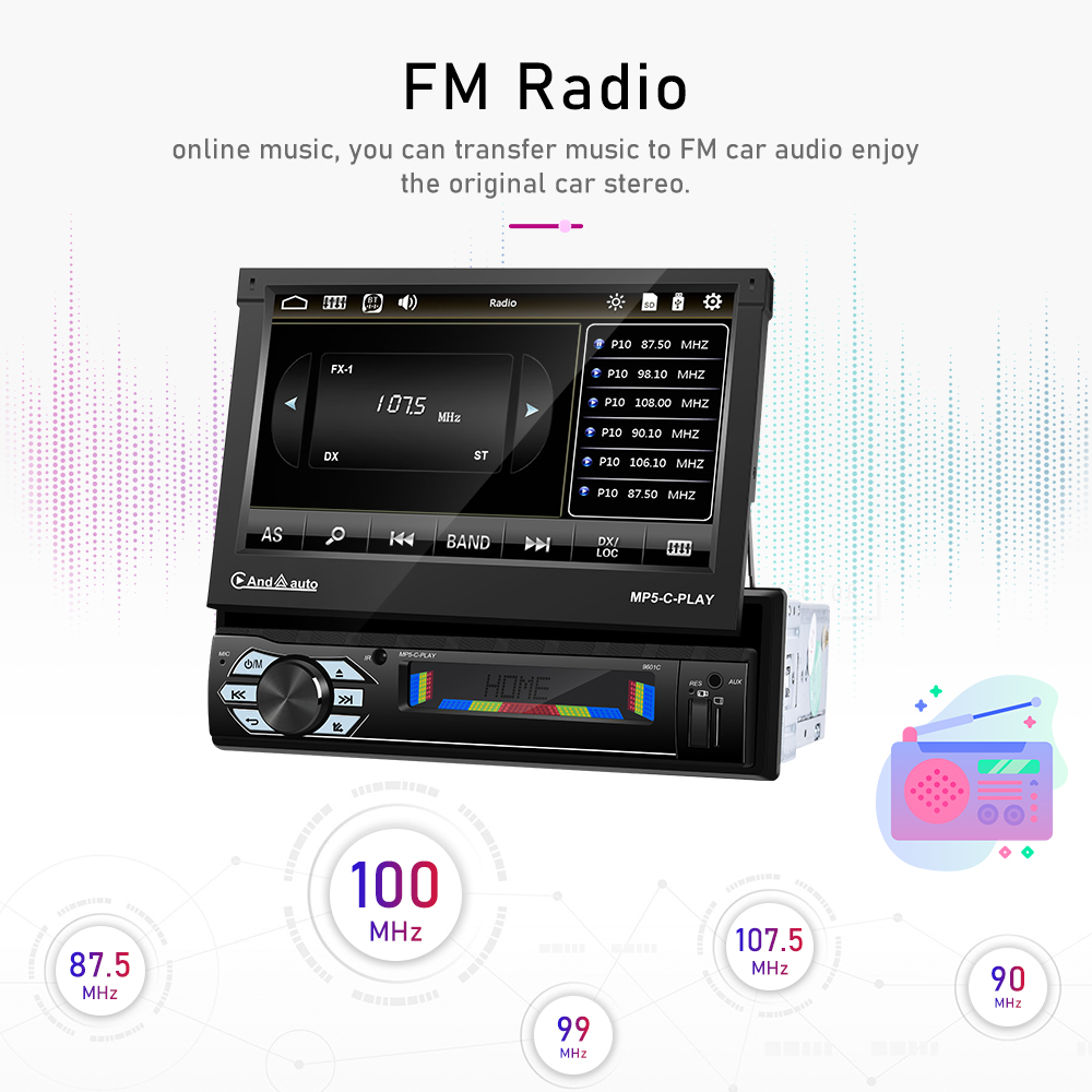 LeeKooLuu سيارة ستيريو 1 الدين - مراجعة Car Radio 1 Din Flip Out Screen وسعره