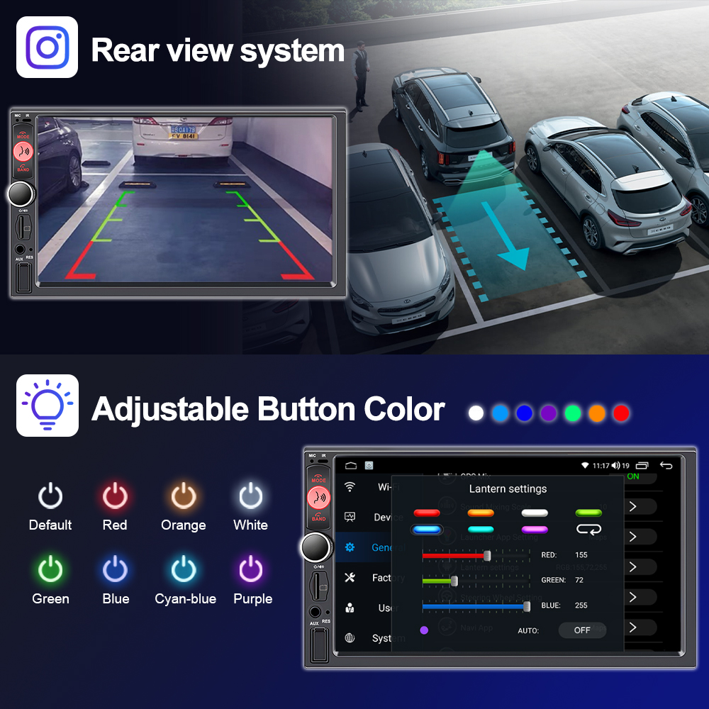 راديو سيارة LEHX 7 بوصة 2Din م - مراجعة Car Dvd Player Bluetooth Steering Wheel وسعره