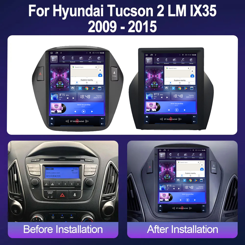 مشغل وسائط متعددة للسيارة يعمل - مراجعة Tesla Style Screen Car Radio وسعره