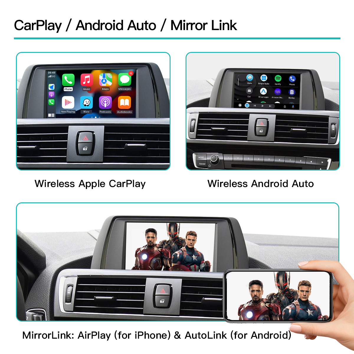مشغل وسائط متعددة لاسلكي مع دع - مراجعة Car Multimedia Player Carplay Android Auto وسعره