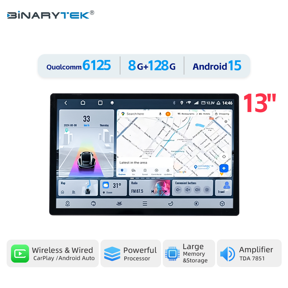 مشغل دي في دي للسيارة بشاشة 13 - مراجعة Car Multimedia Player Carplay Android Auto وسعره