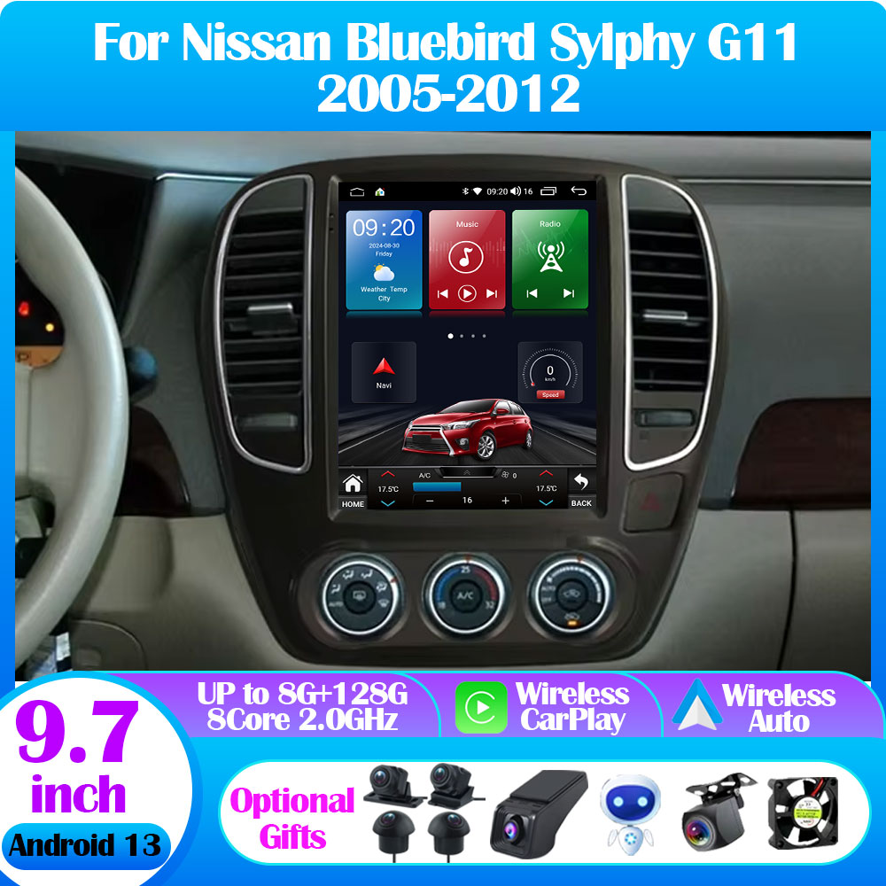 لنيسان بلوبيرد سيلفي G11 2005- - مراجعة Tesla Style Screen Car Radio وسعره