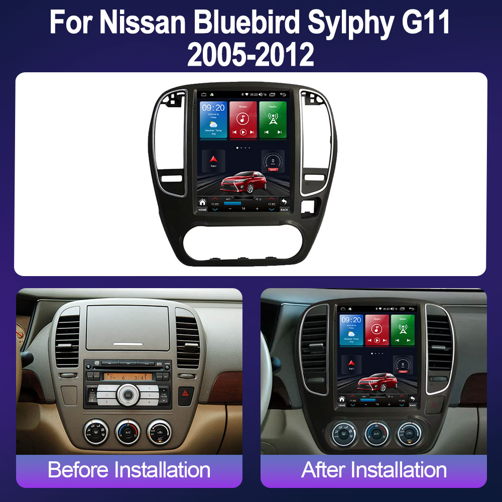 لنيسان بلوبيرد سيلفي G11 2005- - مراجعة Tesla Style Screen Car Radio وسعره