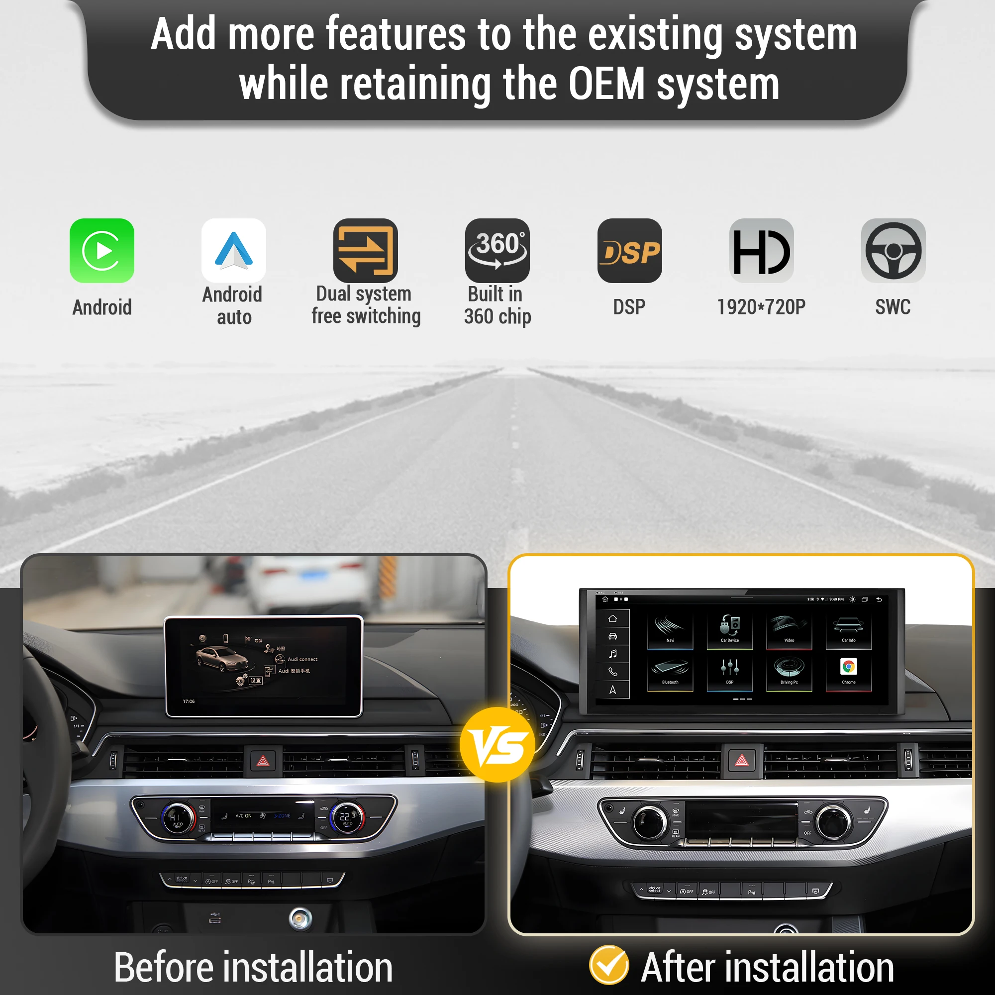 12.3 بوصة أندرويد 13 راديو الس - مراجعة Android Auto Head Unit 12.3 Inch وسعره