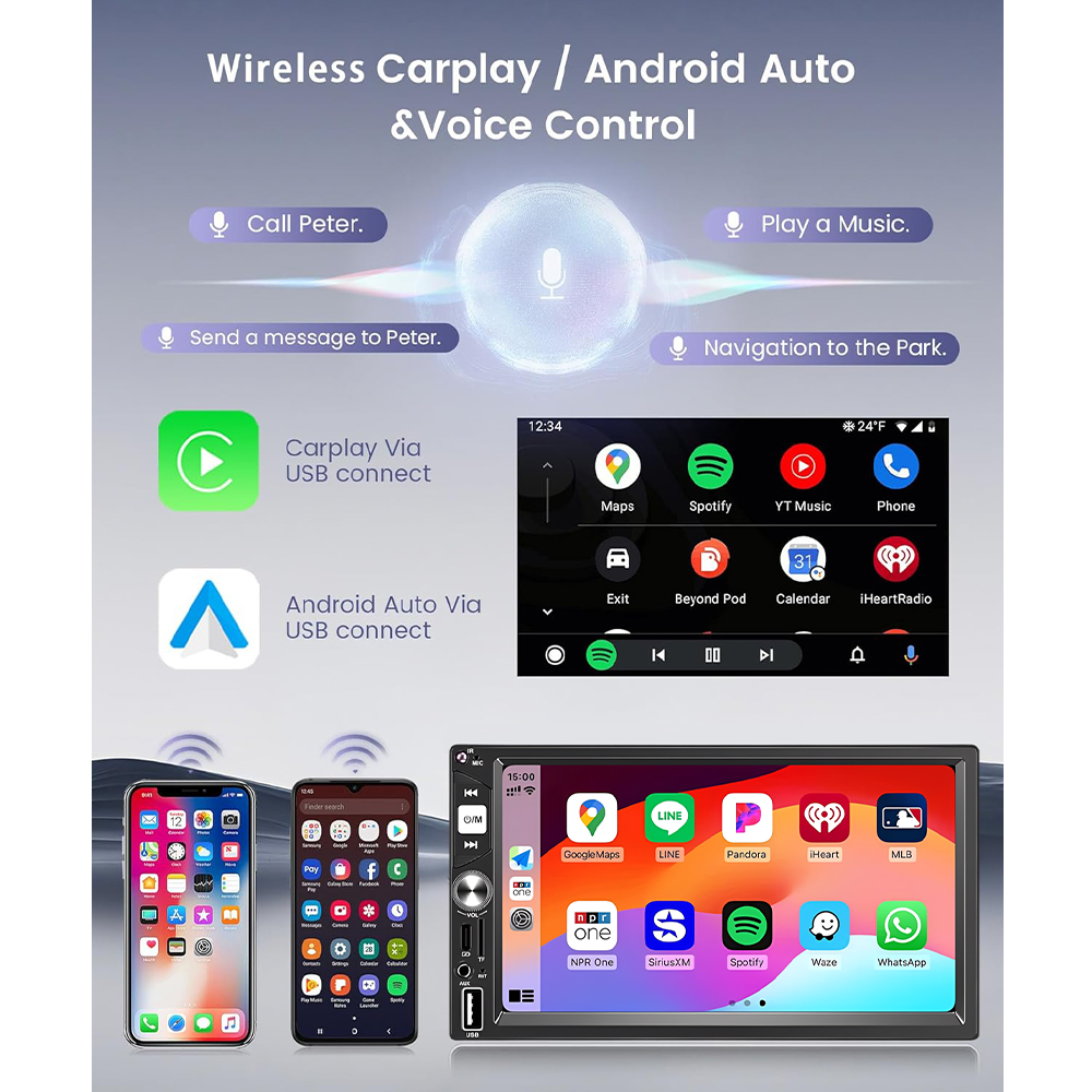 راديو سيارة 7 بوصة بشاشتين، يد - مراجعة Car Dvd Player Bluetooth Steering Wheel وسعره