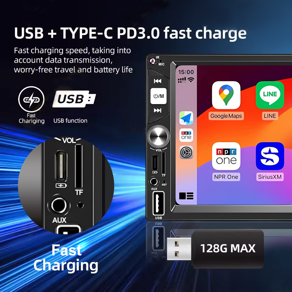 راديو سيارة 7 بوصة بشاشتين، يد - مراجعة Car Dvd Player Bluetooth Steering Wheel وسعره
