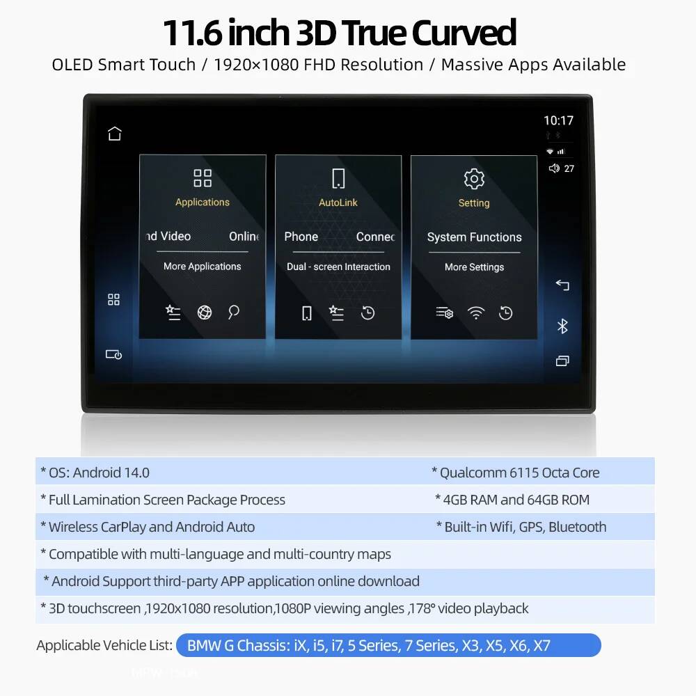 شاشة أندرويد 14 منحنية لسيارات - مراجعة Car Multimedia Rear Seat Entertainment وسعره