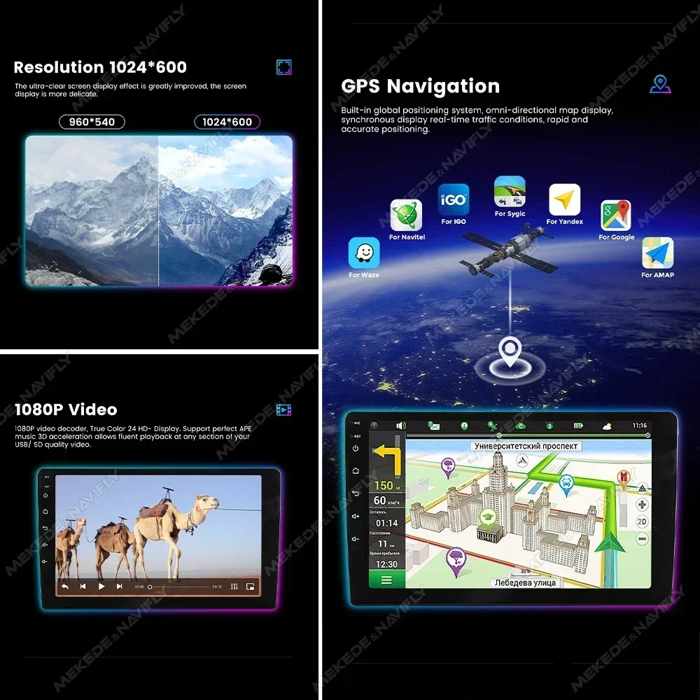 نظام صوتي ذكي للسيارة من MEKED - مراجعة Car Radio Gps Navigation 10 Inch وسعره